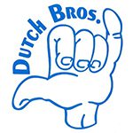 Dutch Bros logo with hand gesture